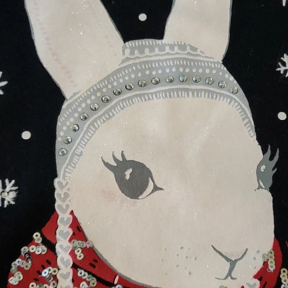 GYMBOREE Snow Bunny cozy sweater L 10 12